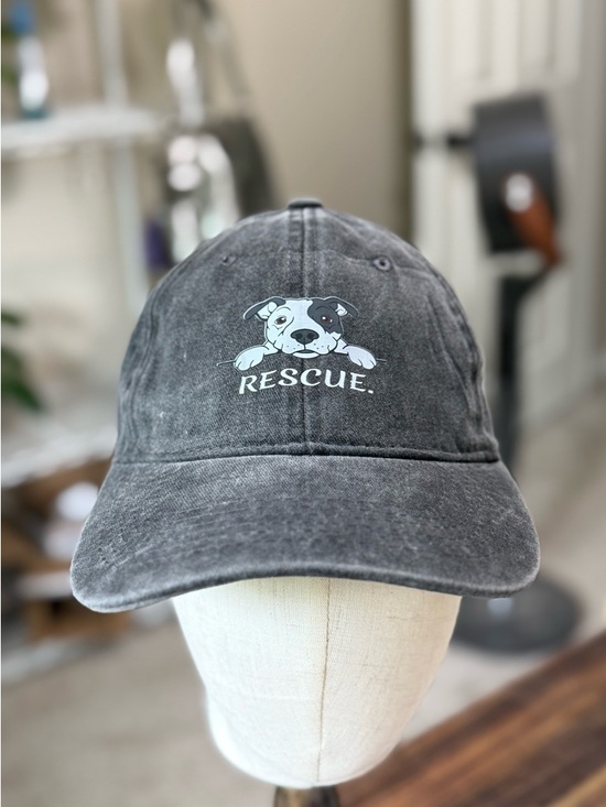 Accessories - NWOT Pit Bull Rescue Graphic Dad Hat - Acid Wash Grey - Pittie, Bully, Staffy